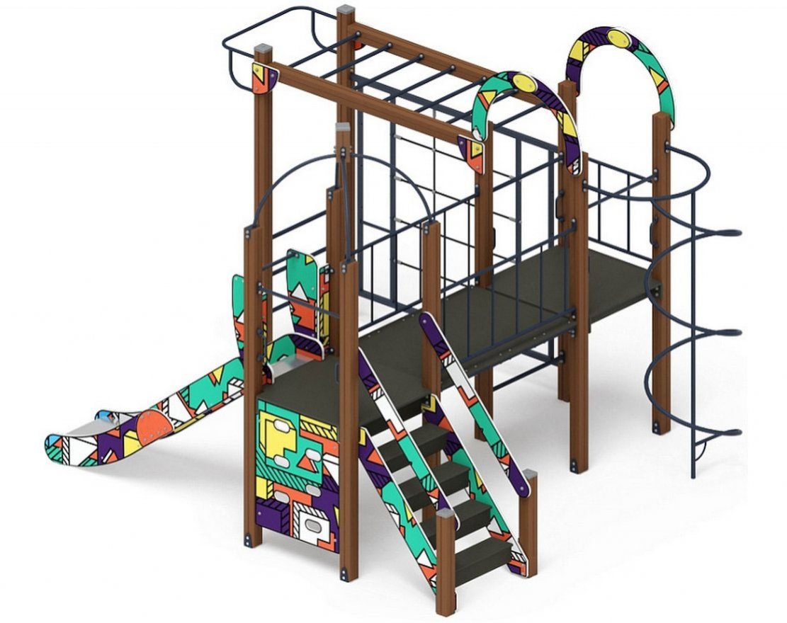 Детская игровая площадка Лаборатория веселья-4 (цветная) - вид 4