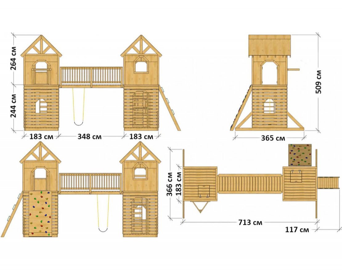 Игровой комплекс TORUDA WOOD Твин Пикс - вид 2