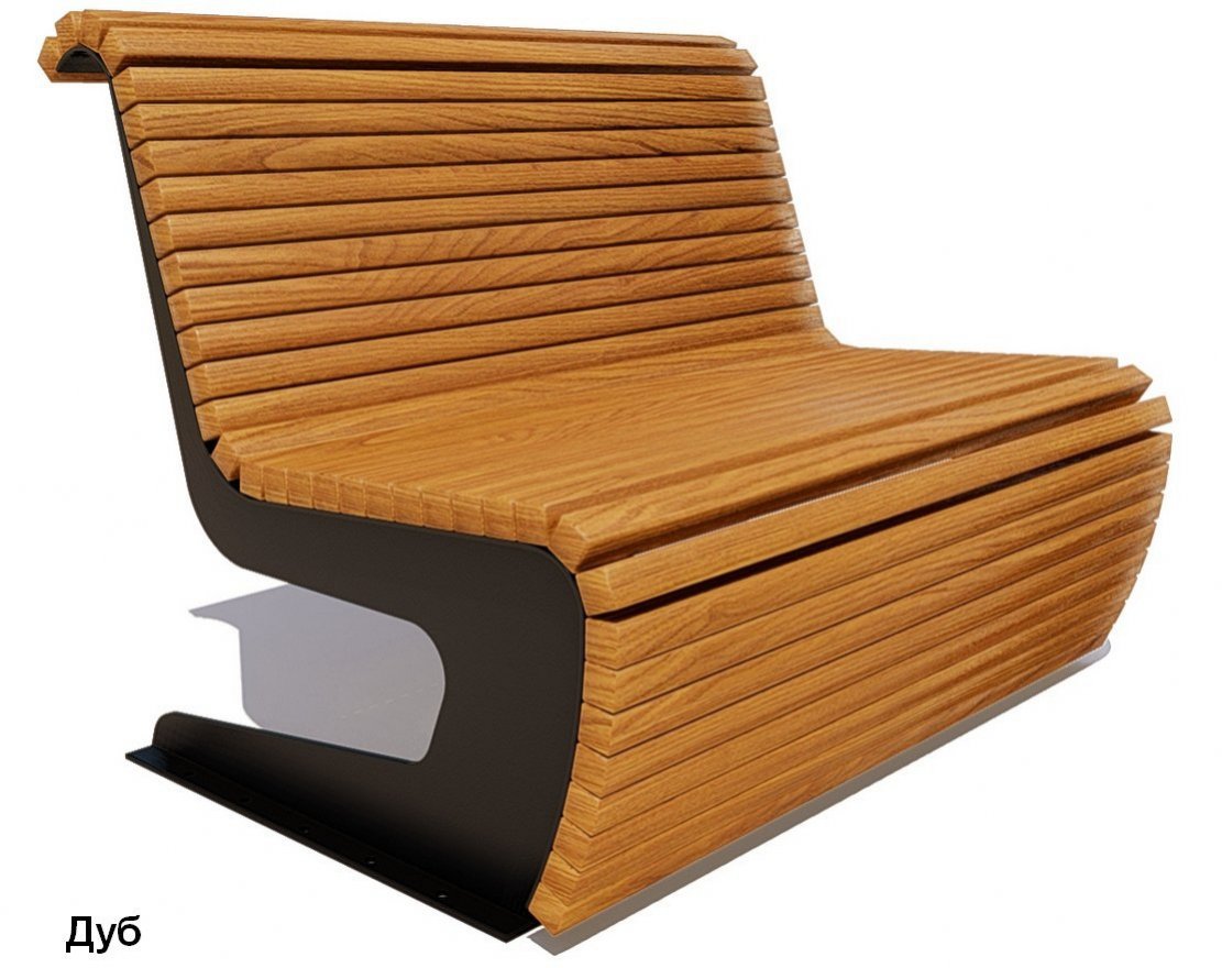 Скамейка парковая Сквер, Лиственница - вид 4