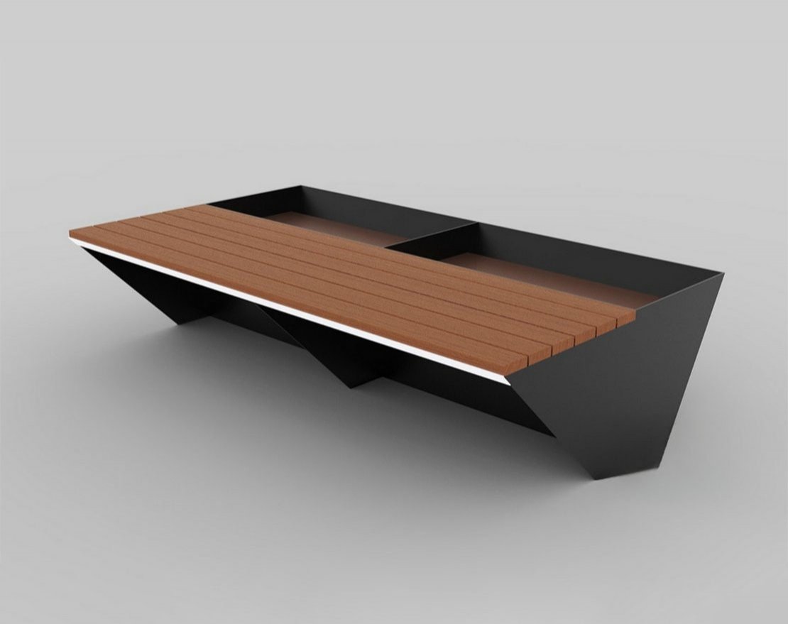 Скамейка TORUDA с цветником «Бета» - вид 2