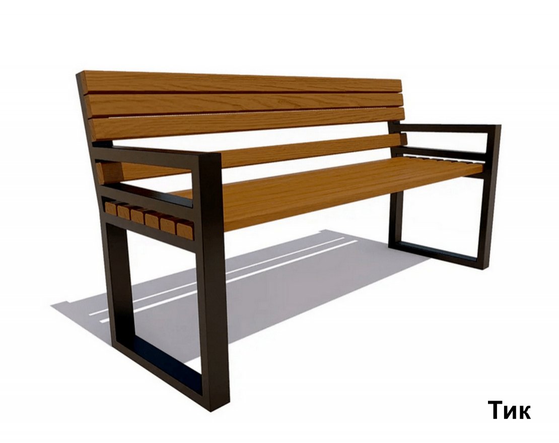 Скамейка садовая Модерн, Сосна - вид 3