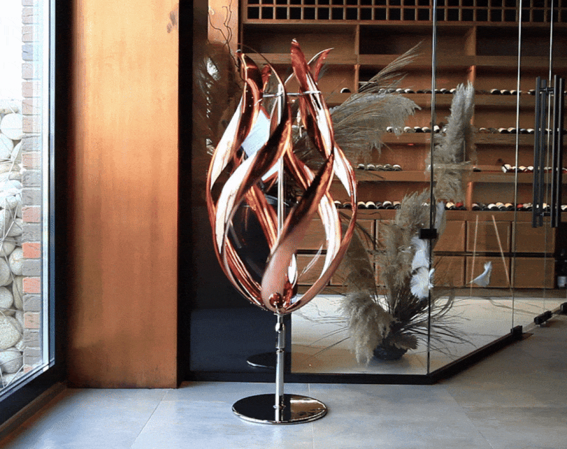 Скульптура для интерьера Бутон напольное исполнение - вид 2